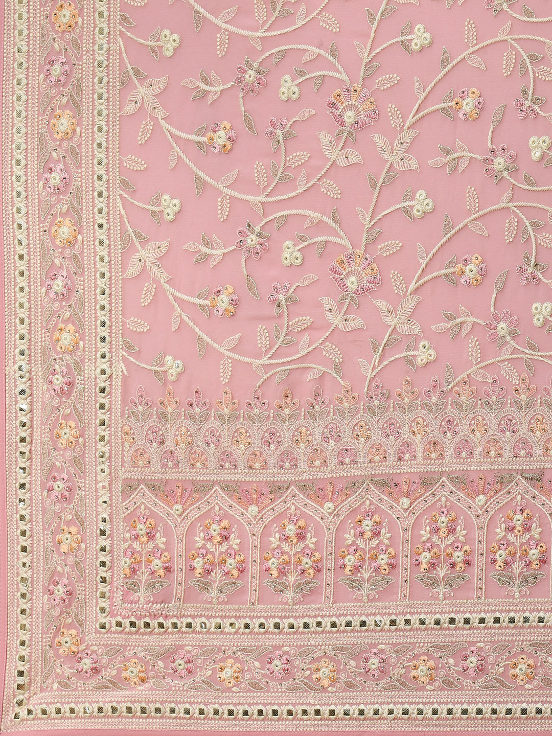 Resham Jaal Embroidered Georgette Saree