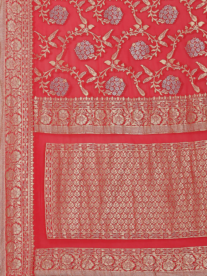 Zari Border Booti Handloom Woven Saree