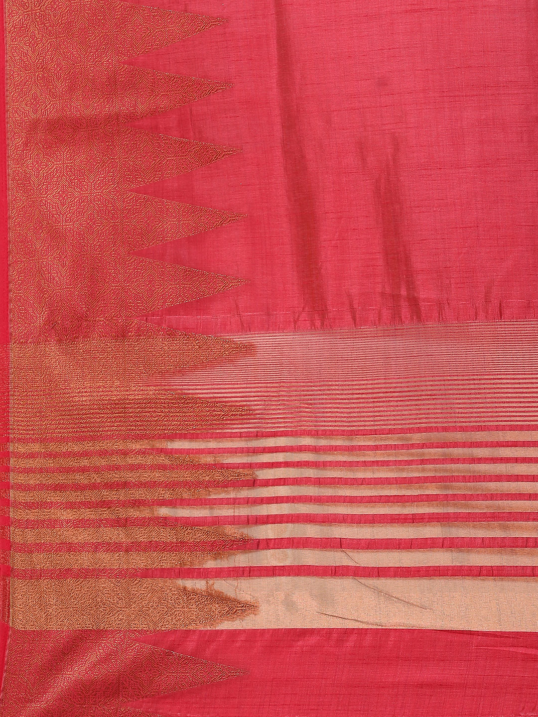 Plain Zari Border Handloom Woven Saree