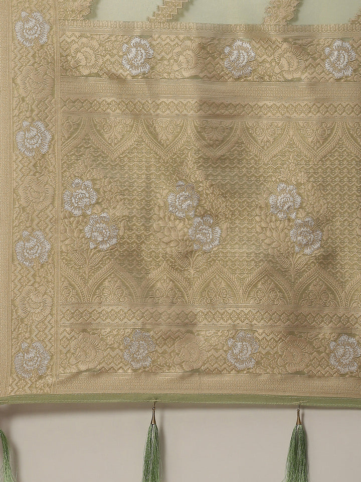 Zari Jaal Cotton Woven Saree