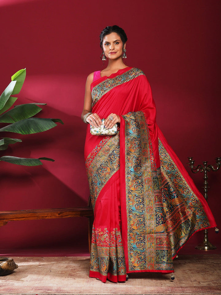 Digital Printed Art Silk Saree