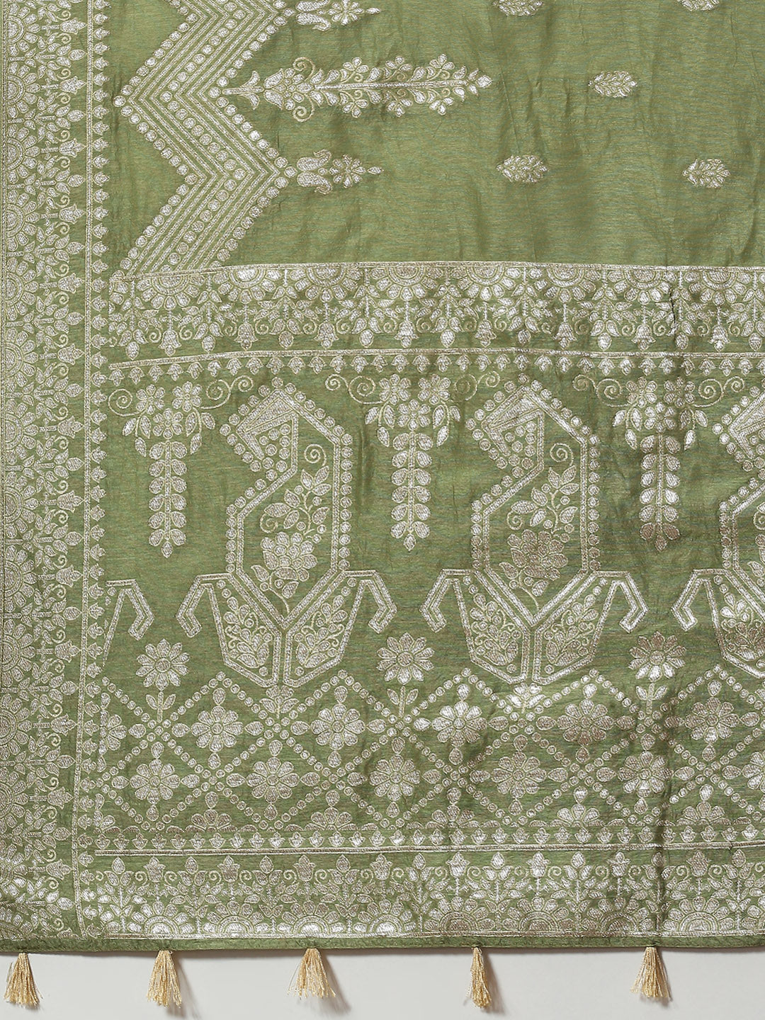 Zari Jaal Handloom Woven Saree