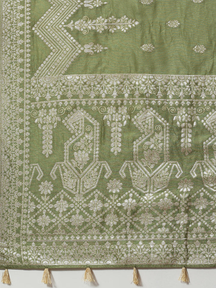 Zari Jaal Handloom Woven Saree