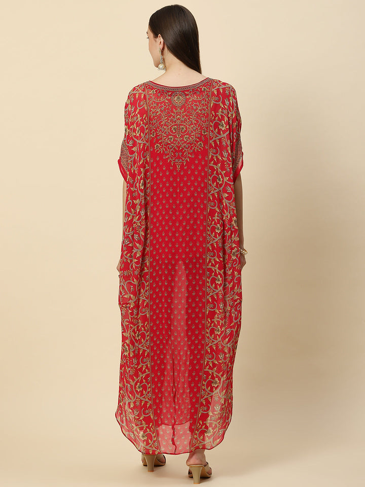 Digital Printed Georgette Kaftan Kurta