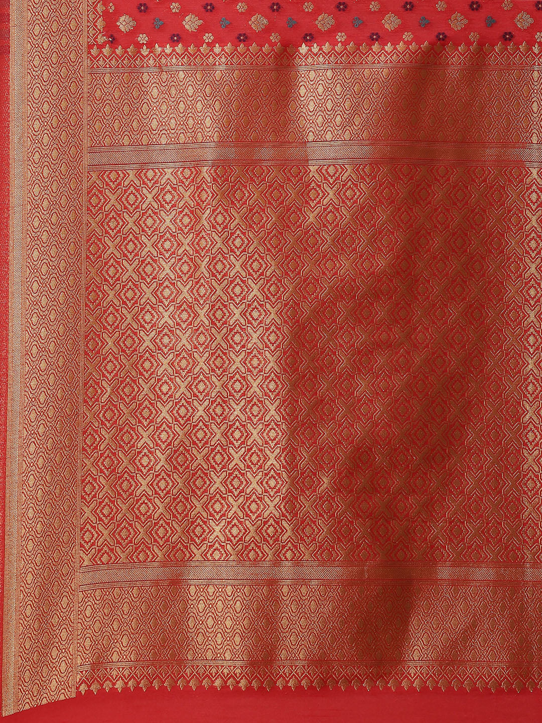 Zari Border Booti Handloom Woven Saree