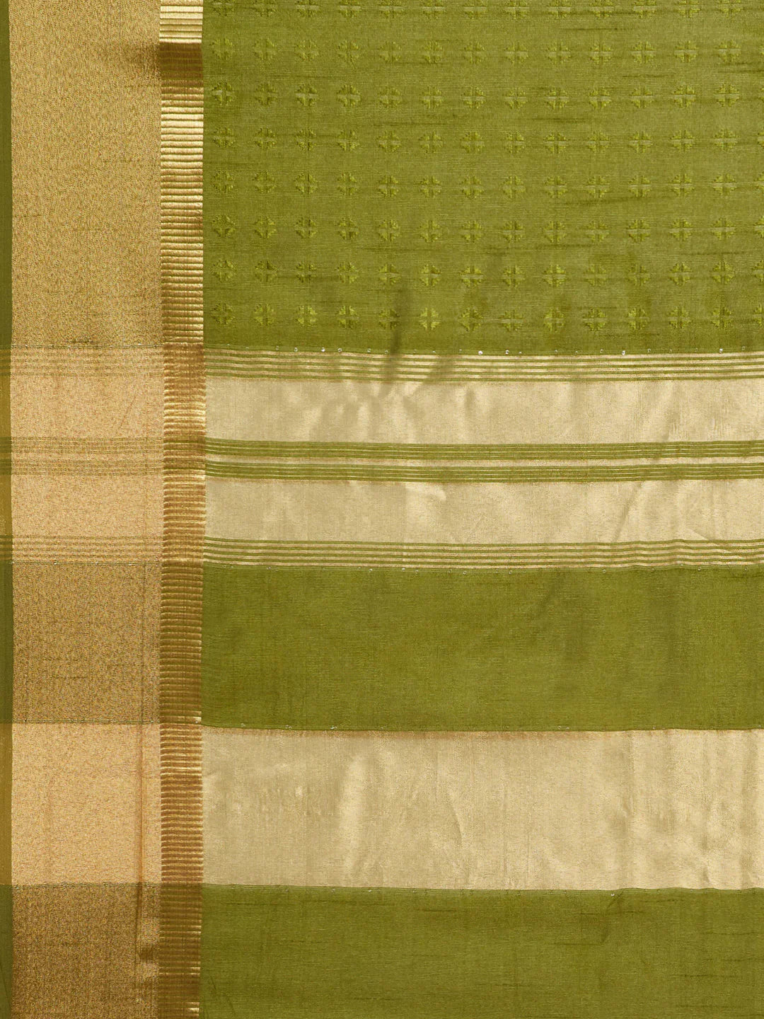 Plain Zari Border Handloom Woven Saree