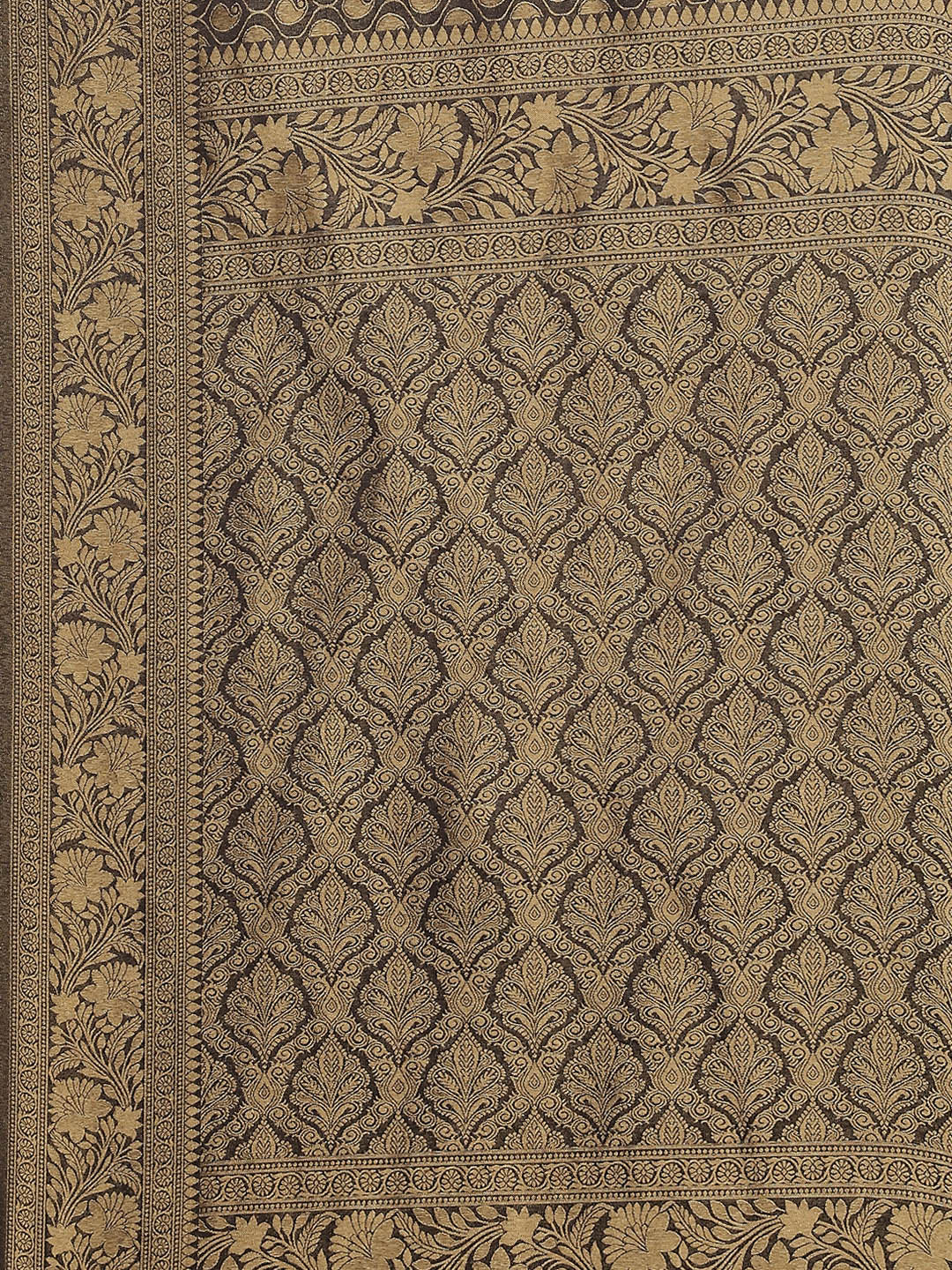 Brocade Zari Jaal Satin Woven Saree
