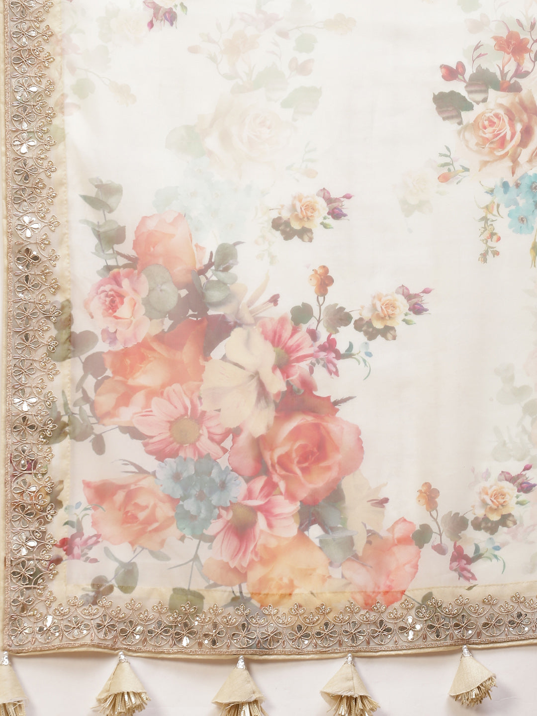 Floral Digital Printed Organza Saree