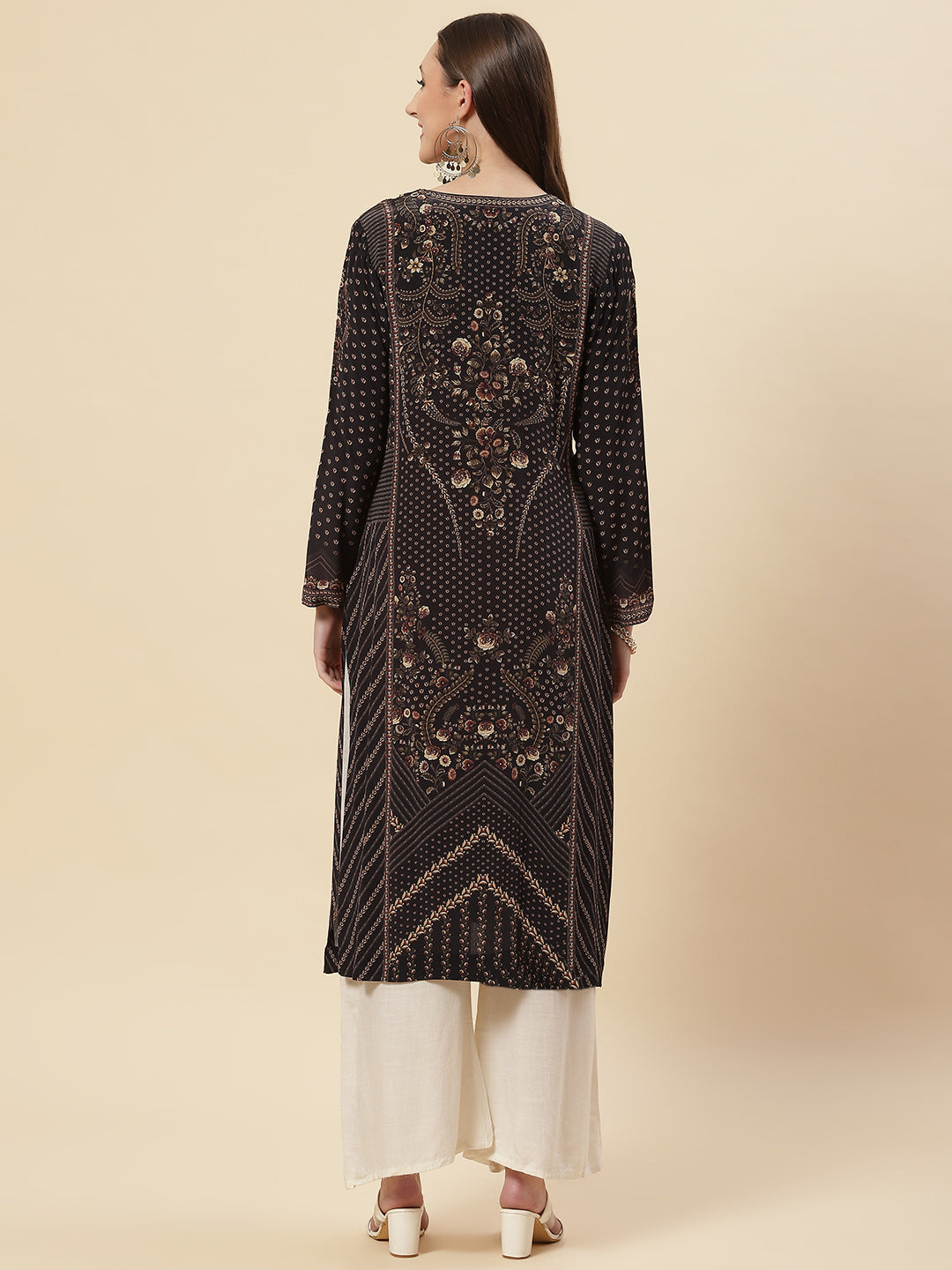Printed Crepe Kurta