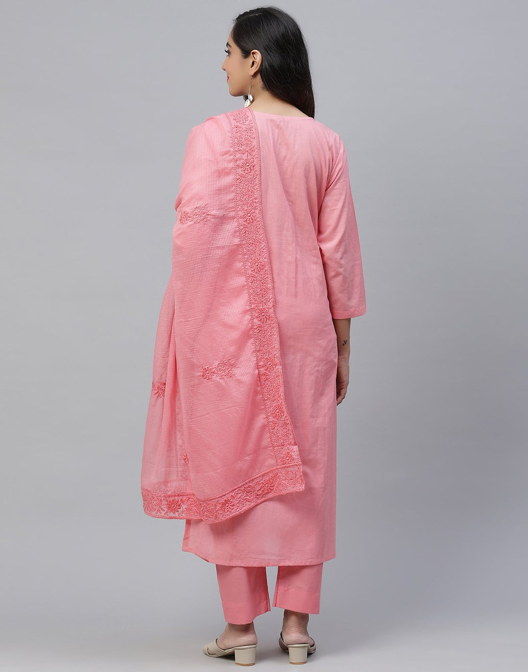 Printed Stitched Cotton Salwar Kameez With Dupatta