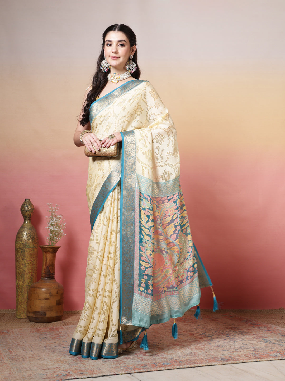 Bandhani Printed Georgette Saree