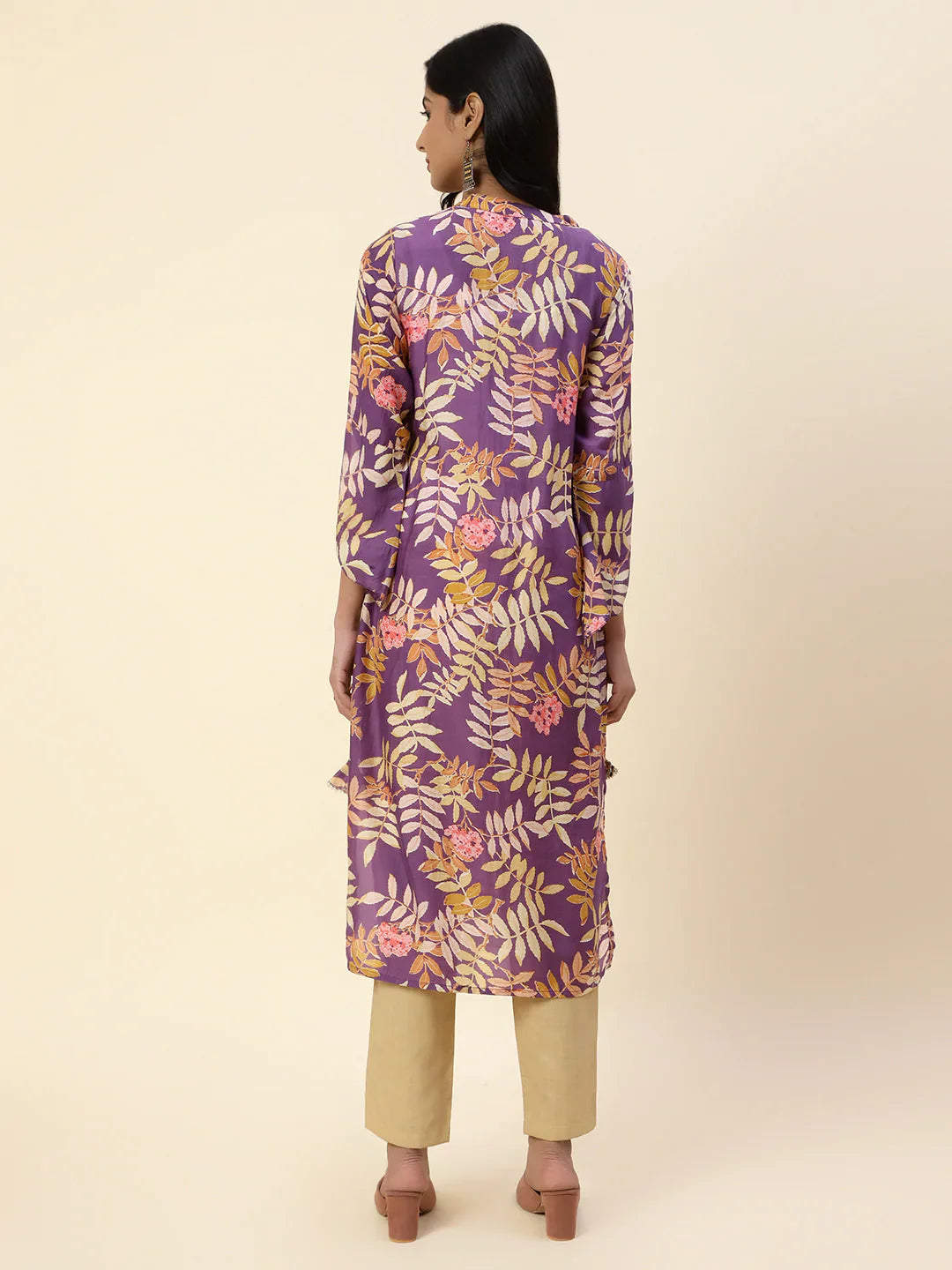 Floral Printed Muslin Kurta