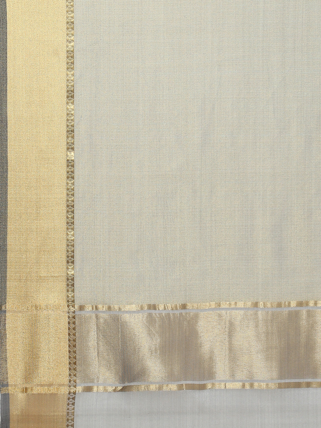 Plain Zari Border Handloom Woven Saree