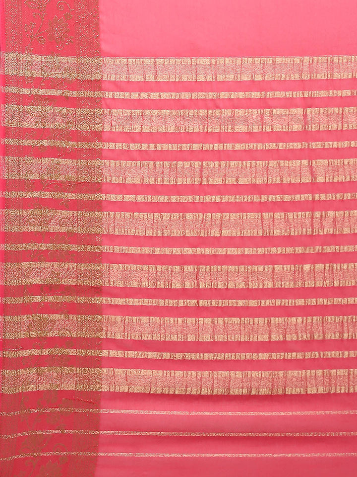 Zari Border Chiffon Woven Saree