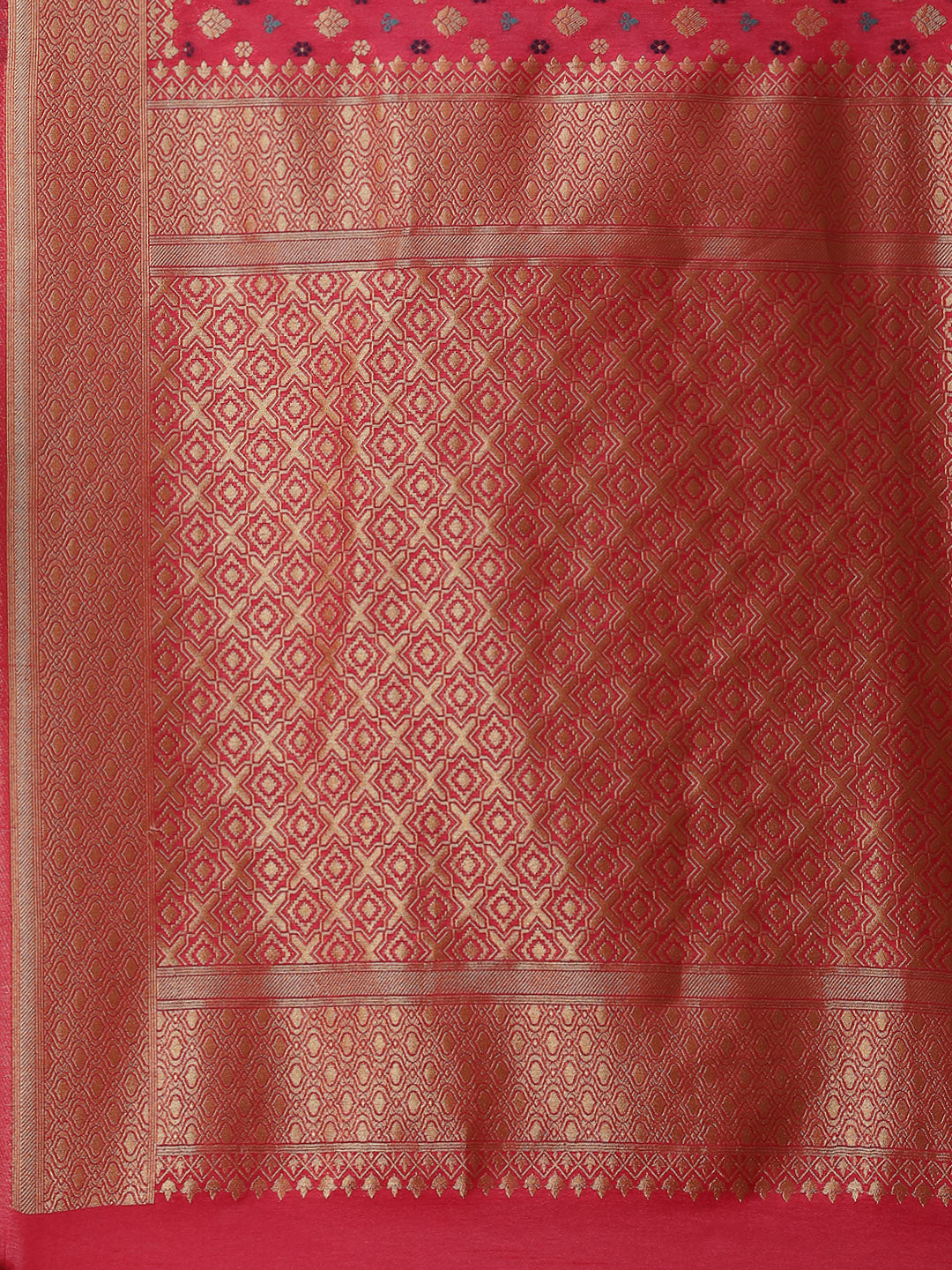 Zari Border Booti Handloom Woven Saree