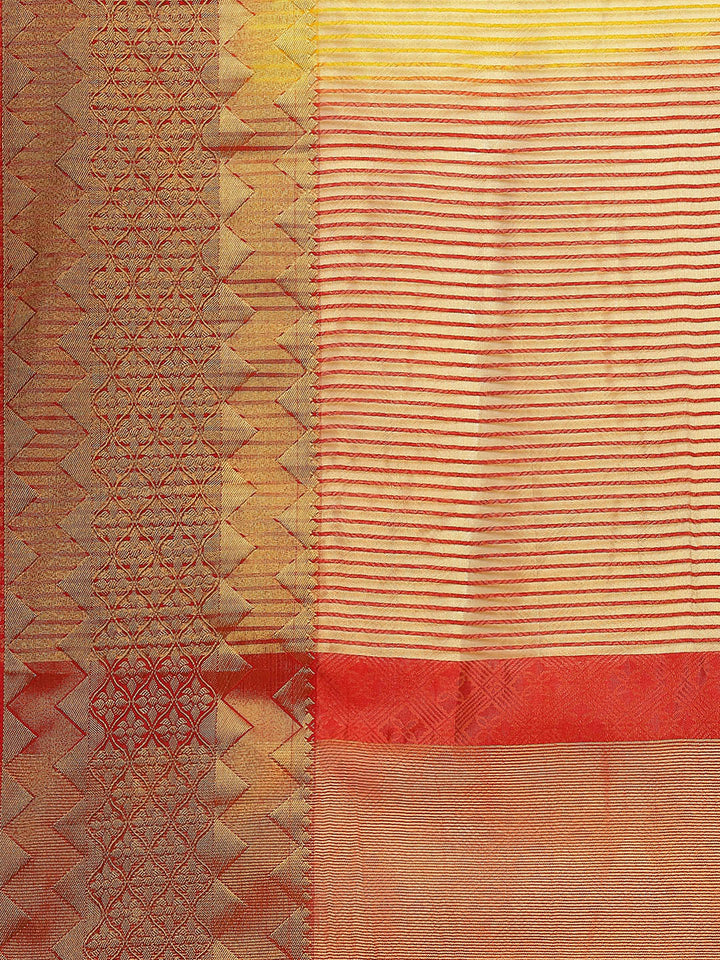 Plain Zari Border Handloom Woven Saree