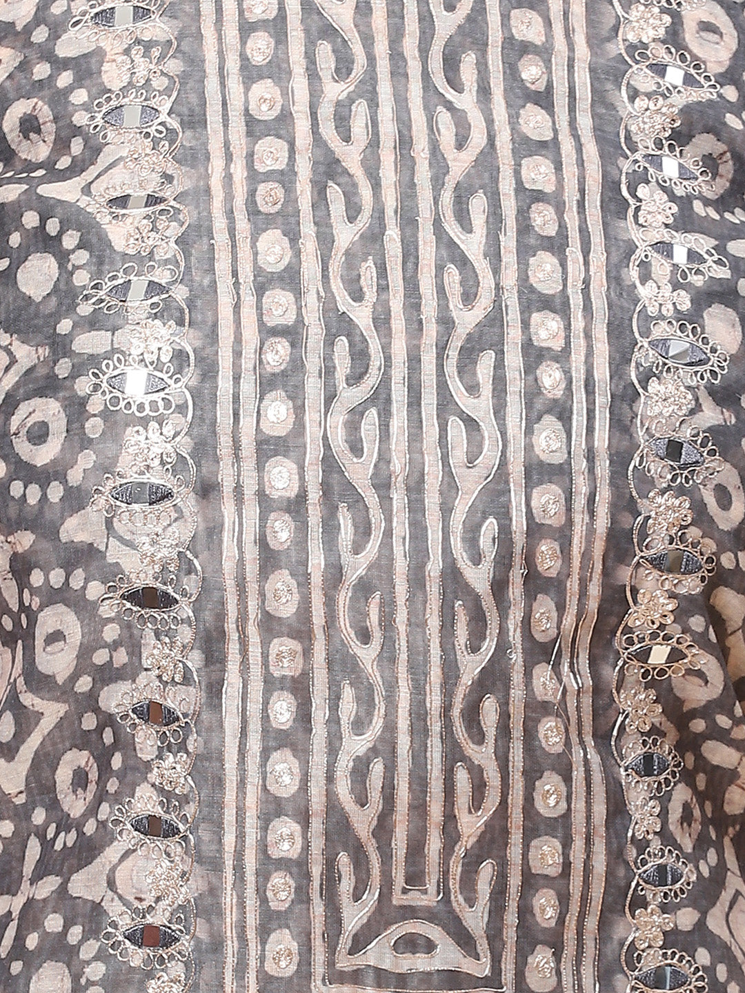 Printed Chanderi Unstitched Suit Piece With Dupatta