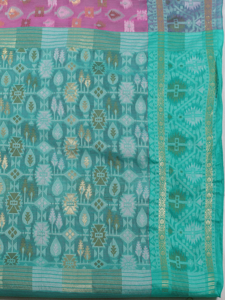 Resham Woven Design Cotton Saree