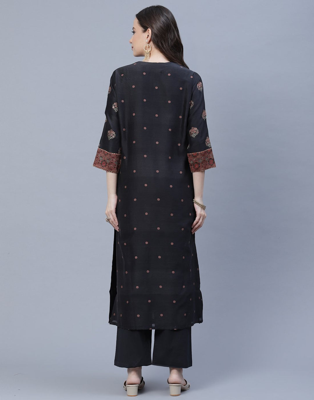 Chanderi Printed Kurti Pant Set