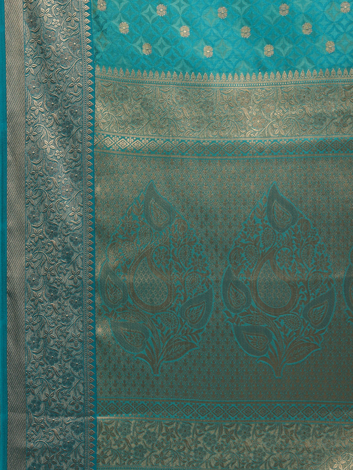 Zari Border Booti Handloom Woven Saree