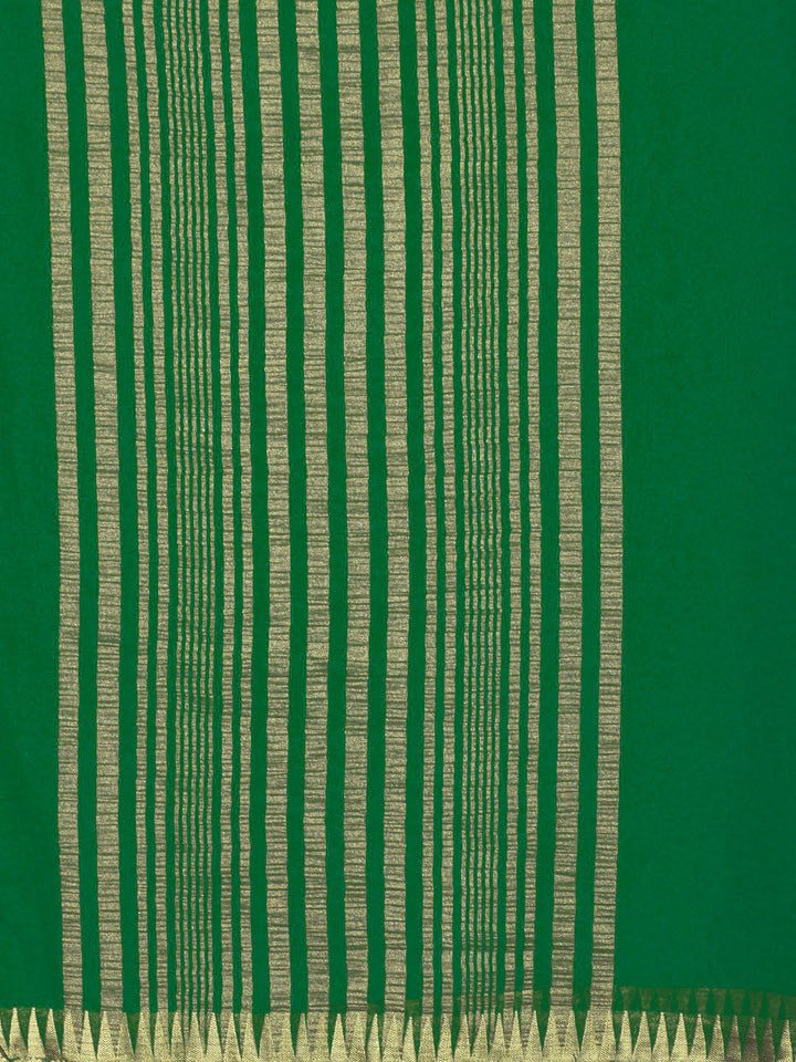 Zari Border Booti Chiffon Woven Saree
