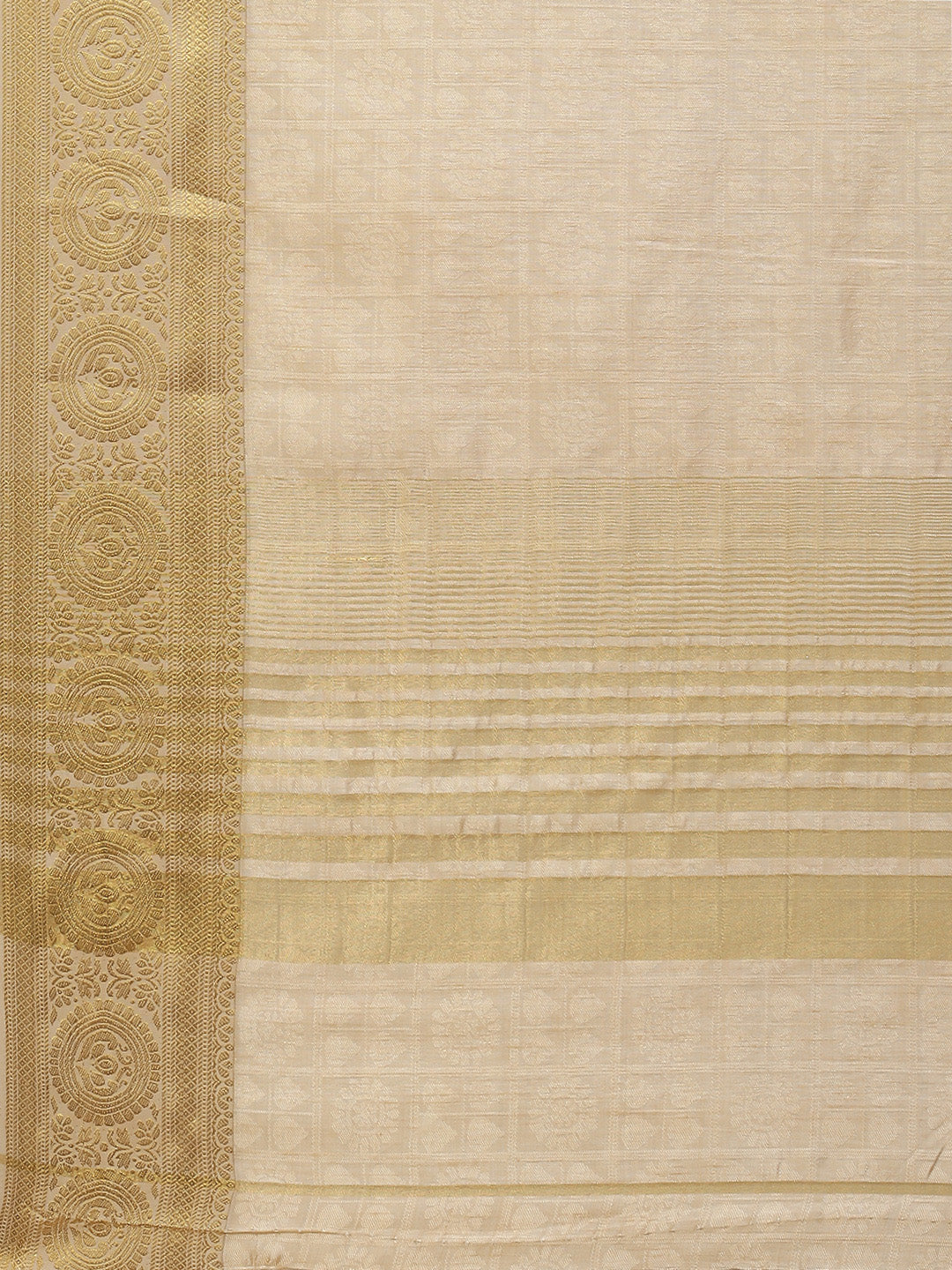 Plain Zari Border Art Handloom Woven Saree