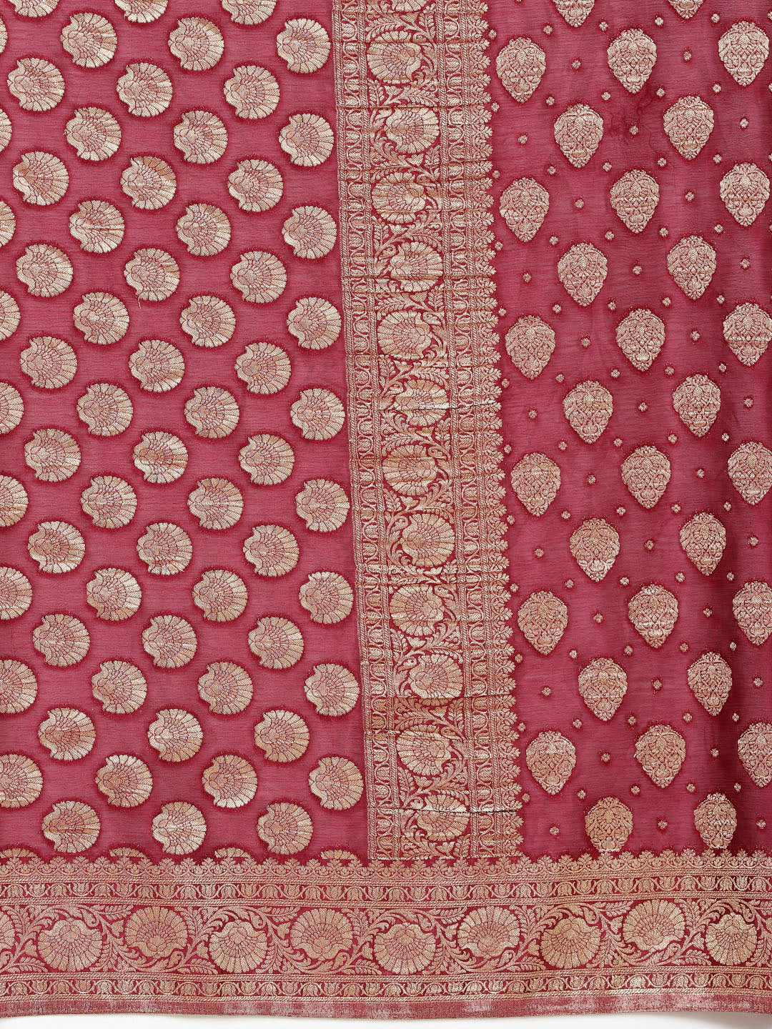 Zari Border Plain Georgette Saree