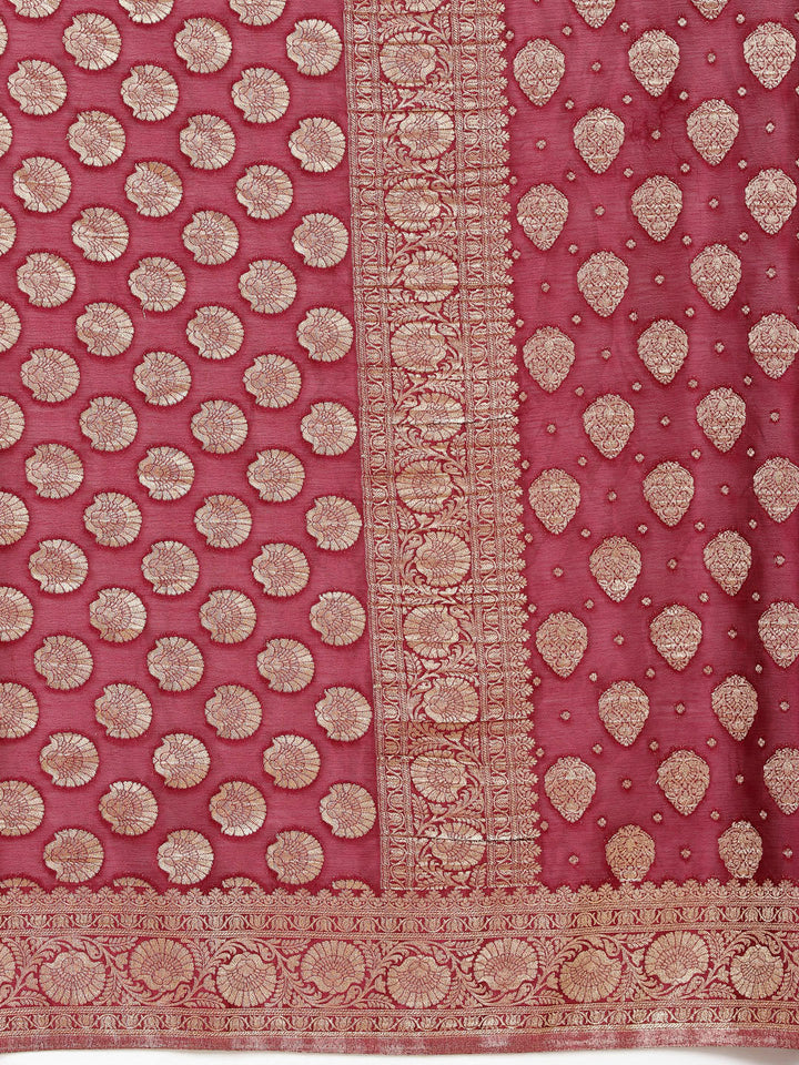 Zari Border Plain Georgette Saree
