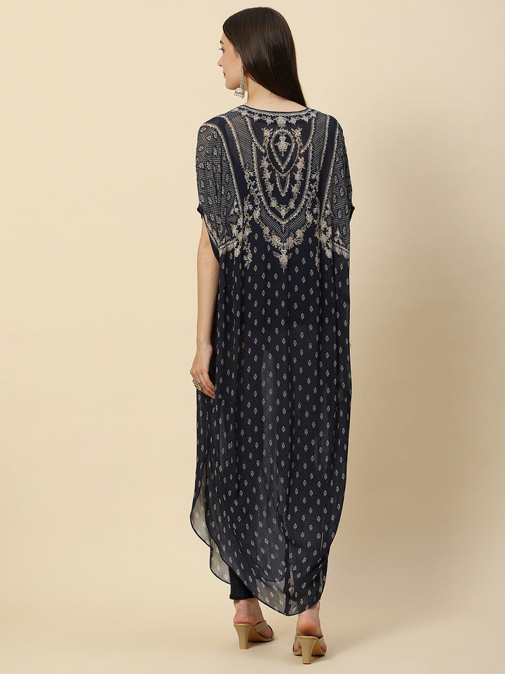 Digital Printed Georgette Kaftan Kurta