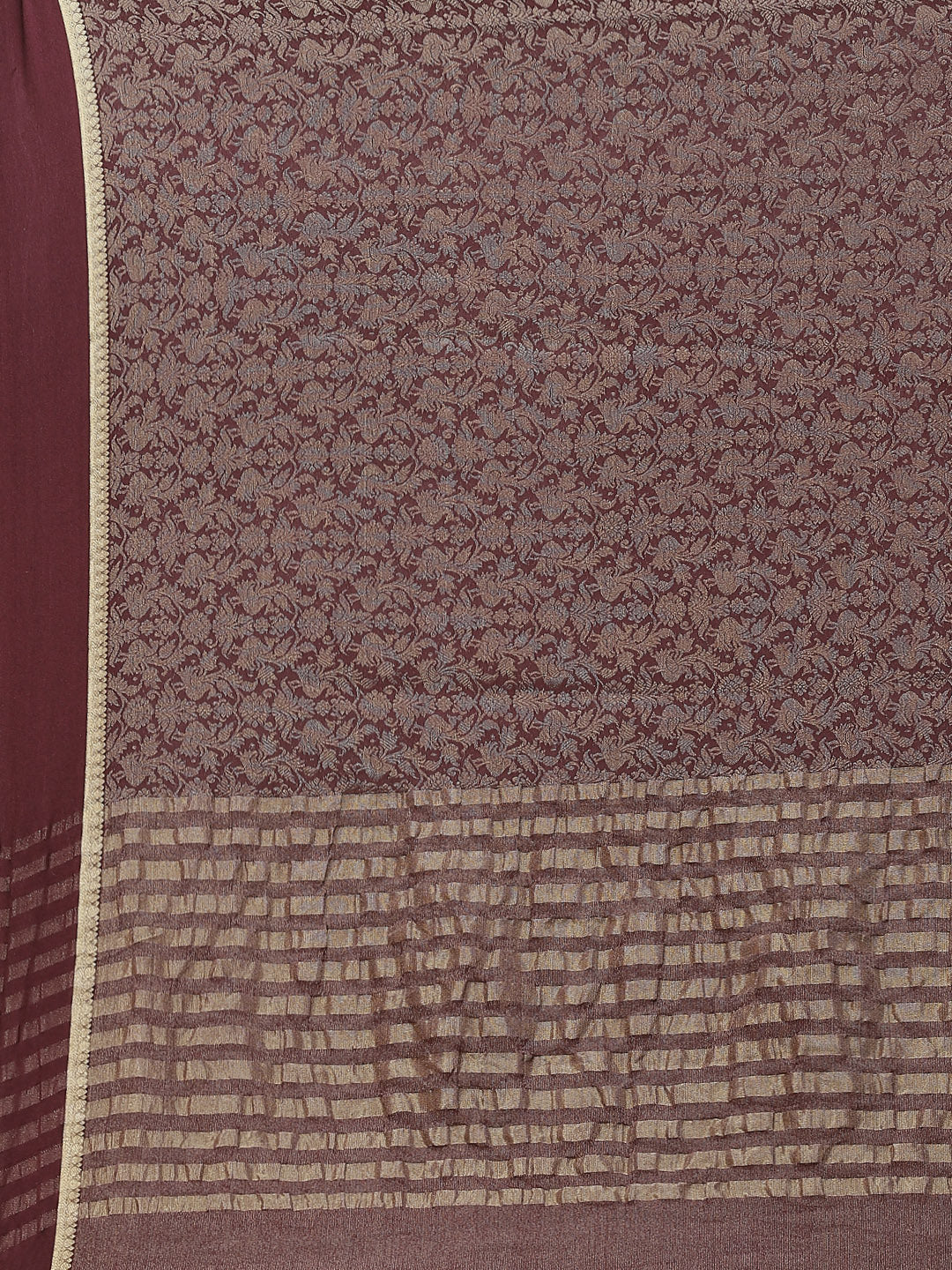 Light Brocade Georgette Plain Saree
