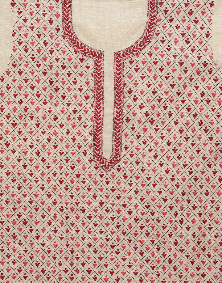 Chanderi Embroidered Suit Piece