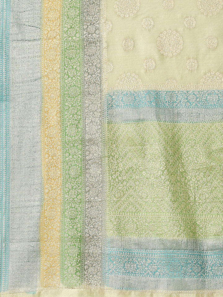 Zari Border Booti Cotton Woven Saree
