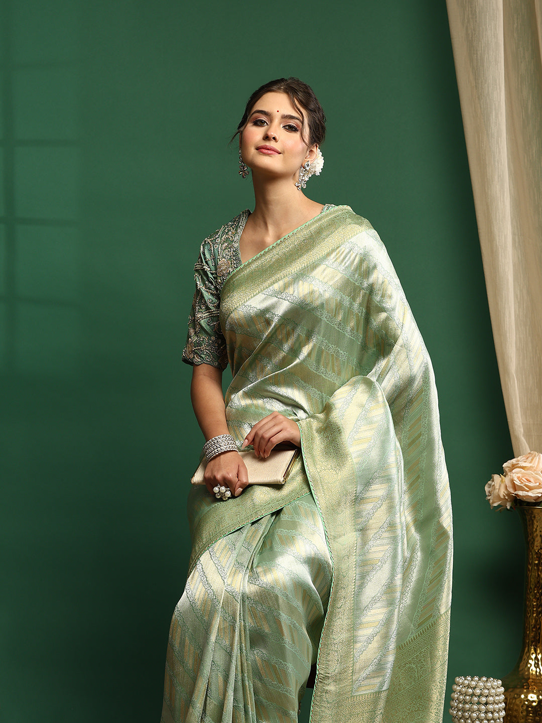 Embroidered Banarasi Saree