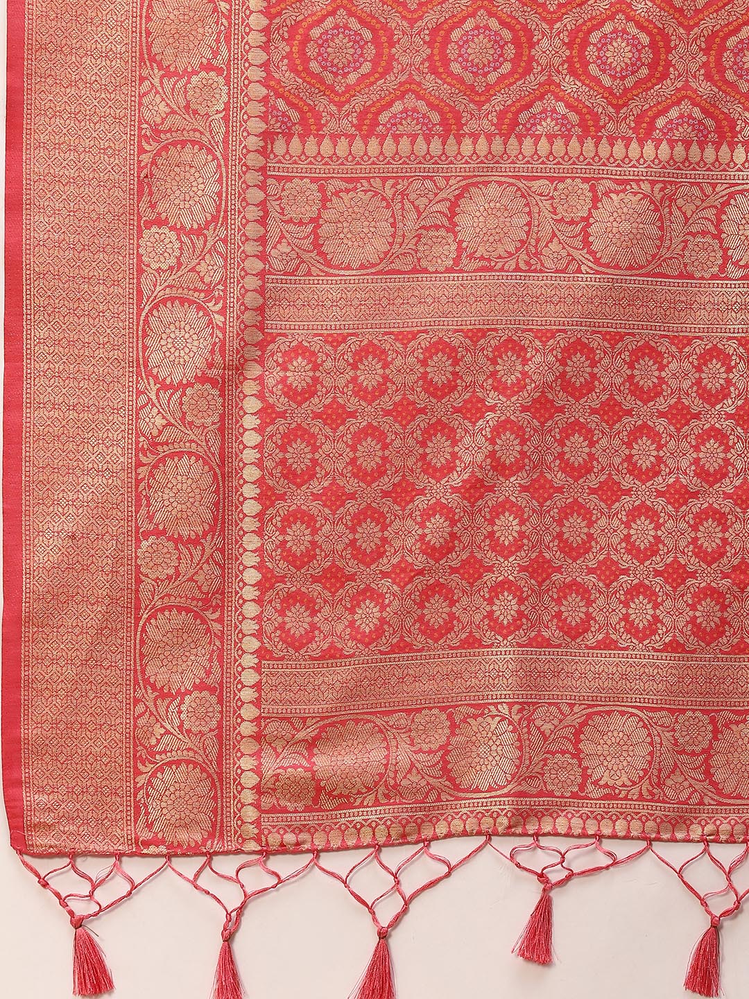 Bandhej Handloom Woven Saree