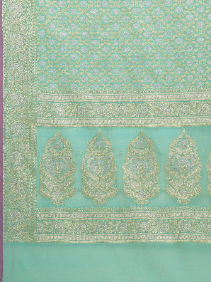 Zari Jaal Woven Cotton Saree