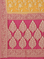 Floral Zari Jaal Georgette Plain Saree