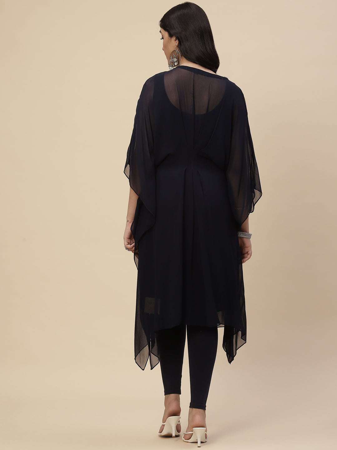 Sequin Embroidered Georgette Kaftan Kurta