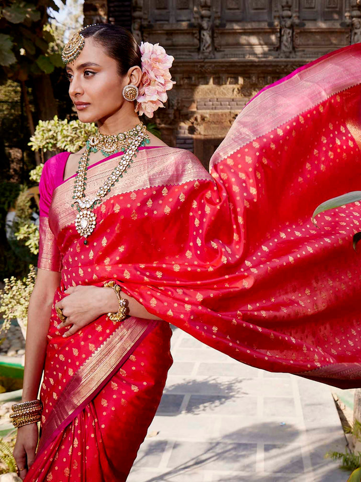 Zari Booti Handloom Woven Saree