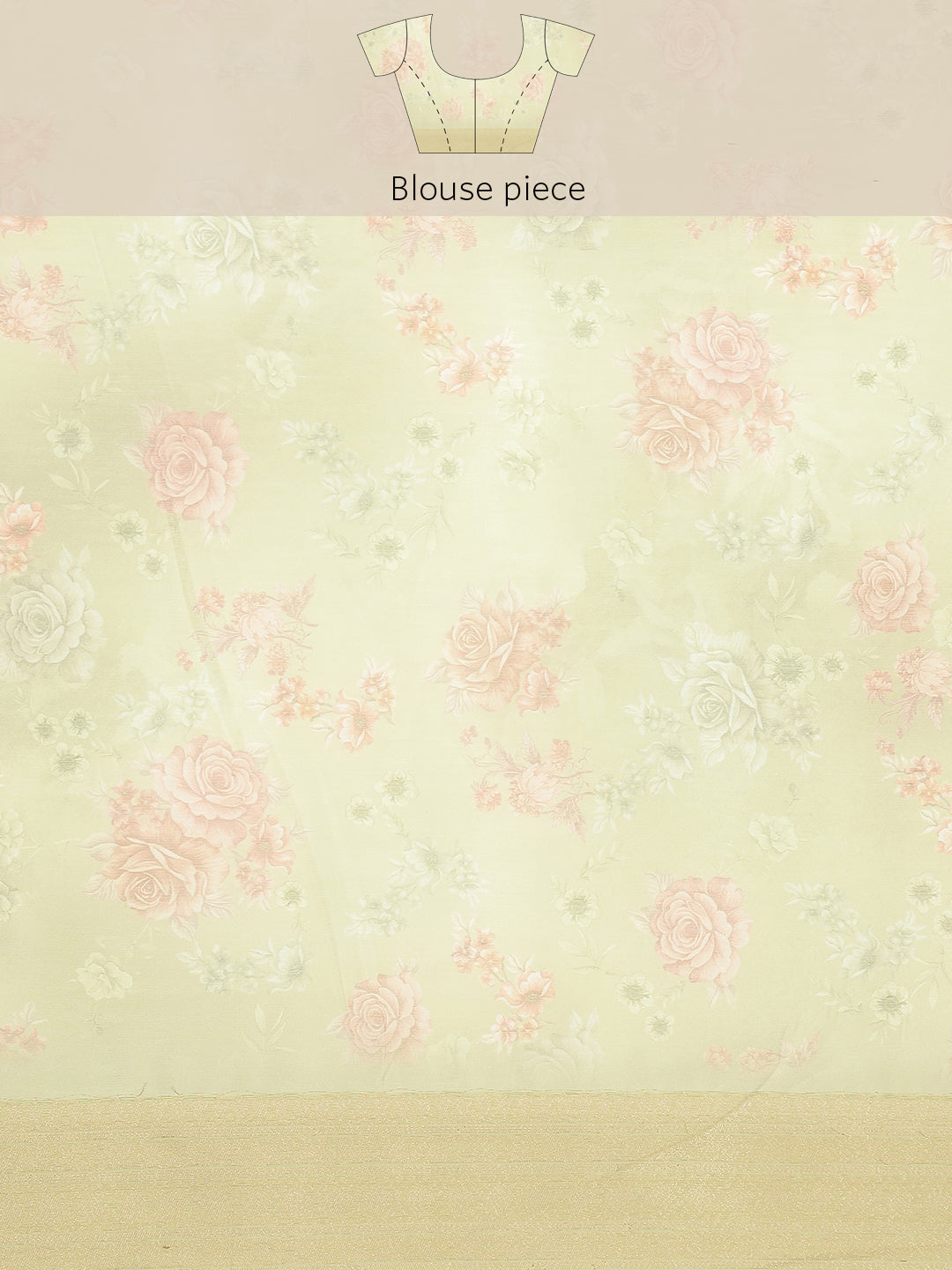 Digital Floral Printed Banarasi Pallu Cotton Chanderi Saree