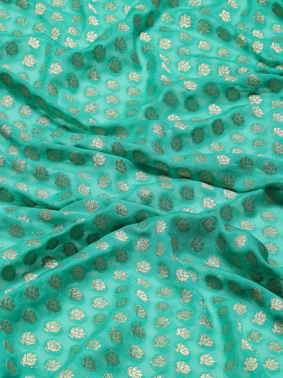 Zari Booti Georgette Plain saree