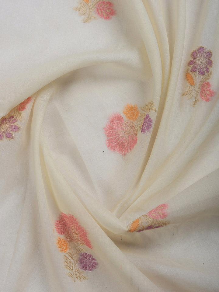 Embroidered Cotton Blend Suit Set With Dupatta