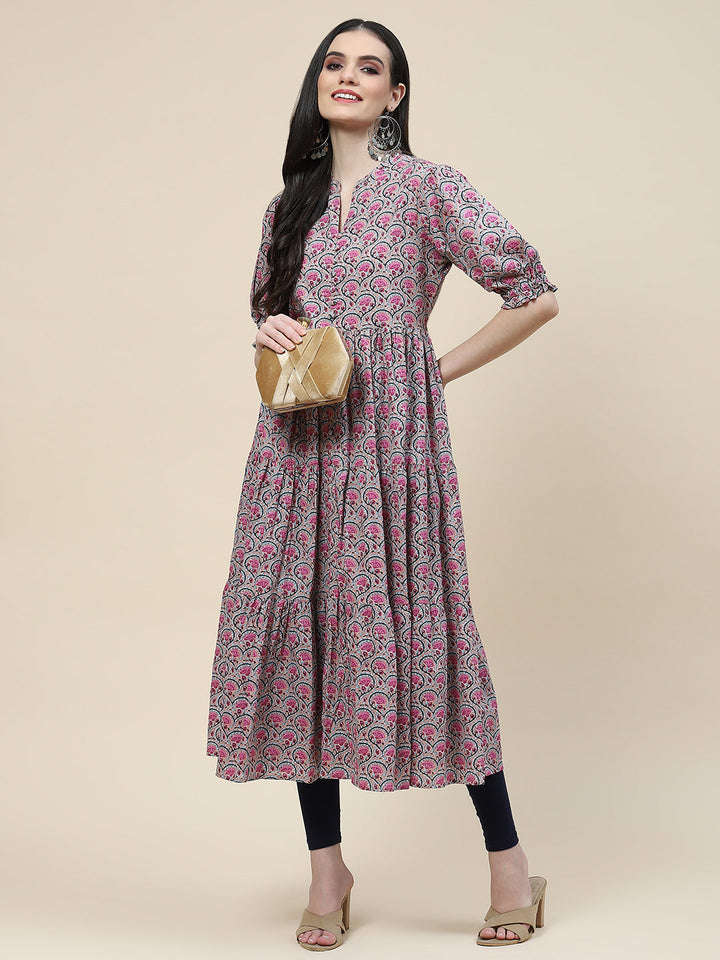 Floral Printed Cotton Kurta