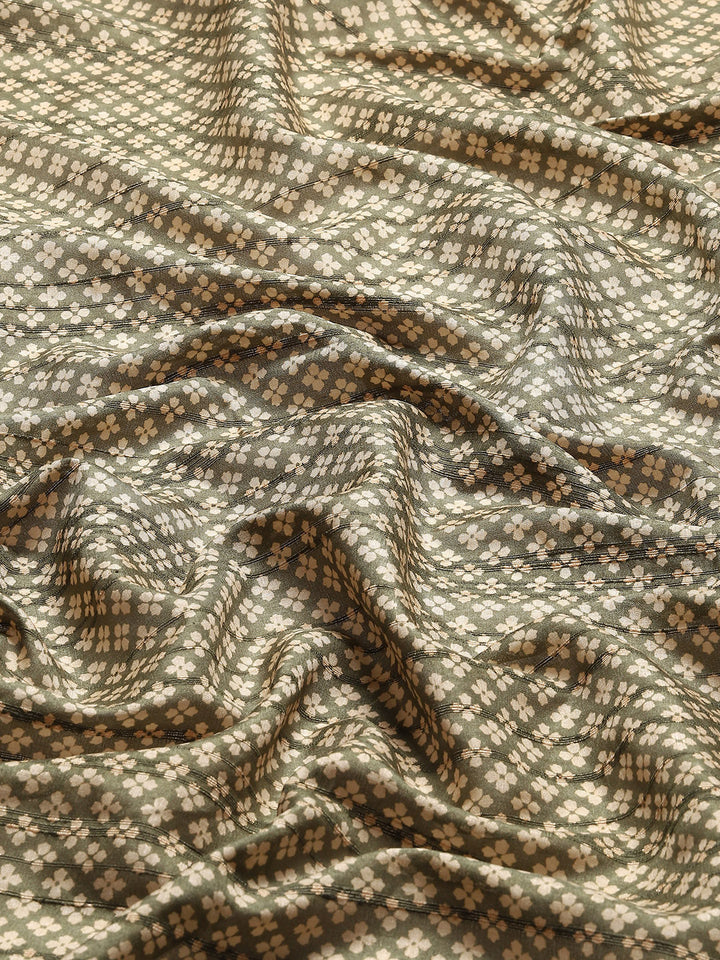 Printed Tussar Saree