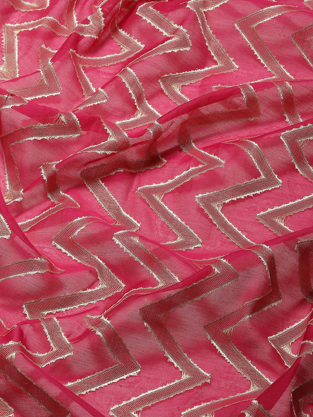 Zig Zag Cotton Woven Saree