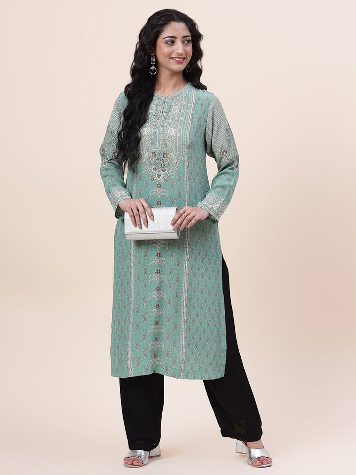 Digital Printed Crepe Kurta