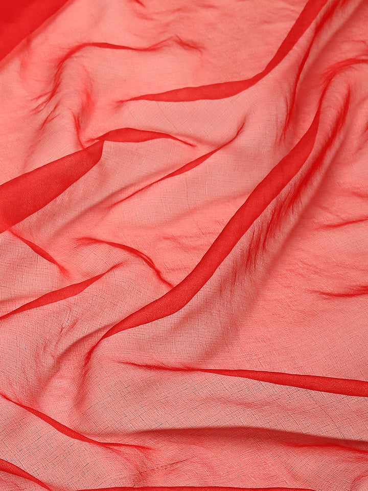Stone Work Plain Organza Saree