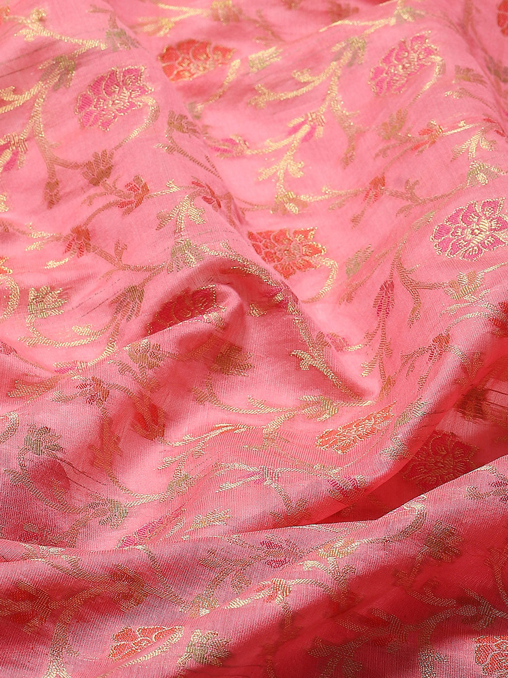 Floral Zari Jaal Cotton Woven Saree