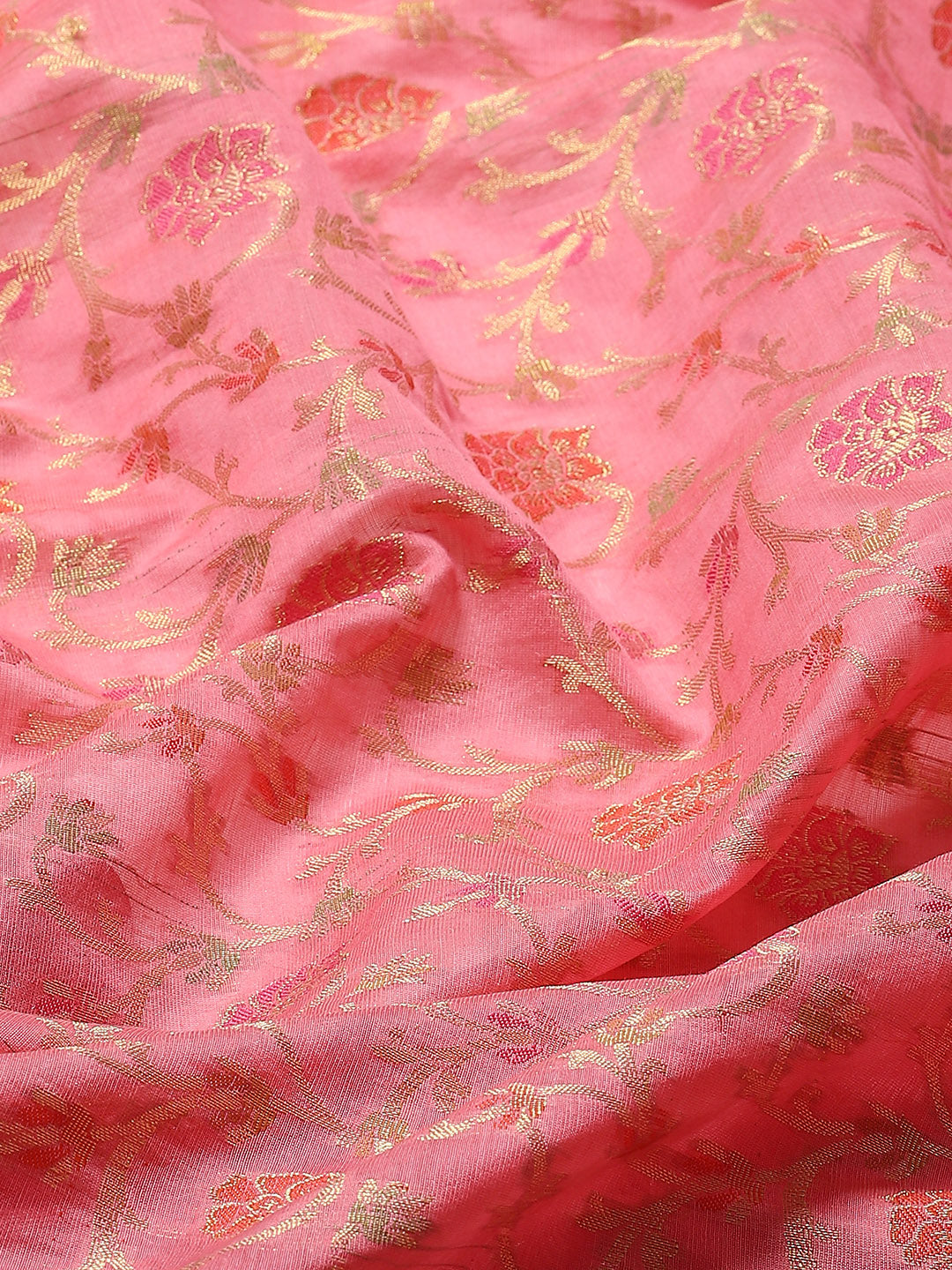 Floral Zari Jaal Cotton Woven Saree