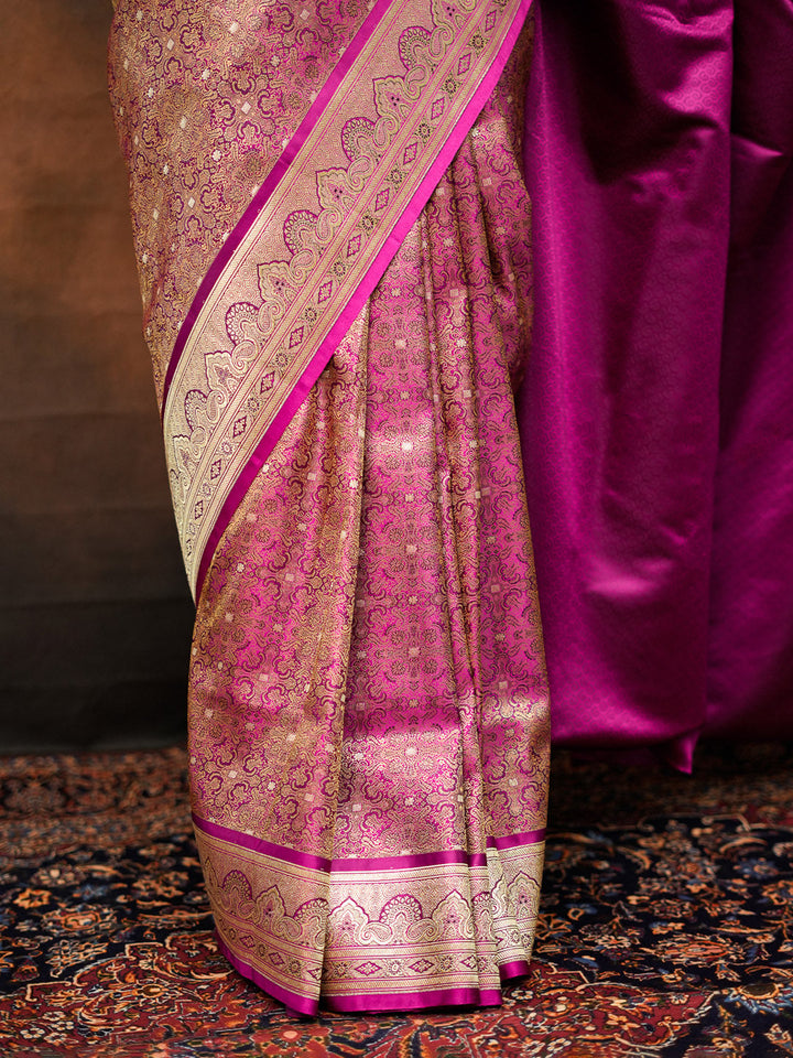 Woven Design Satin Saree