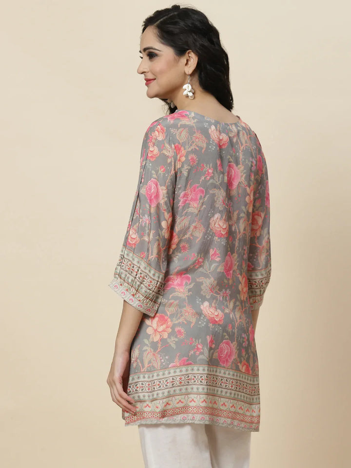 Floral Digital Printed Crepe Kurti